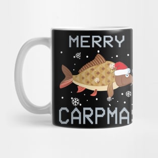 Merry Carpmas Christmas Gift For Fishing Lover Mug